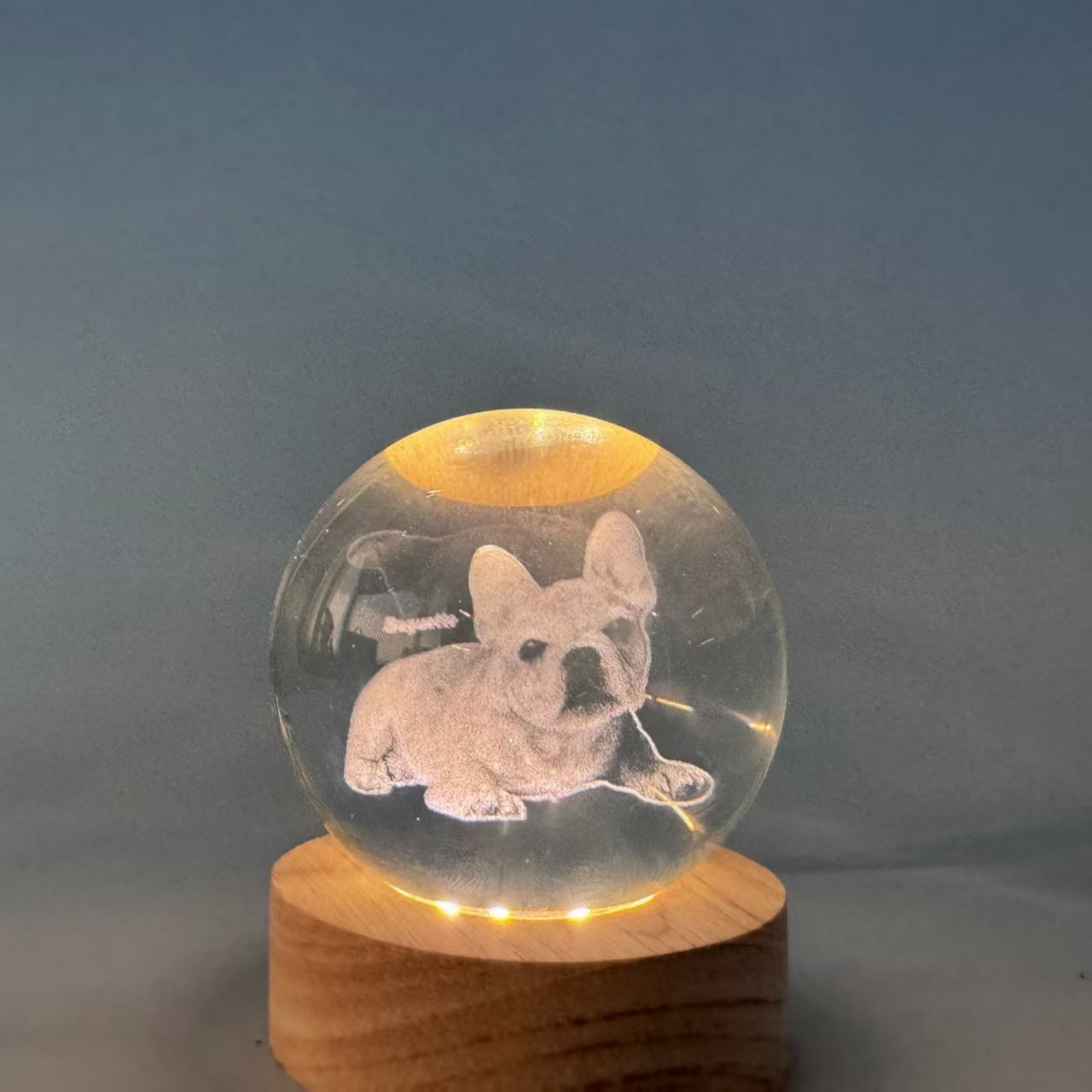 Custom Pet Crystal Glass Ball Keepsake | Pet Memorabilia|Pet Toys