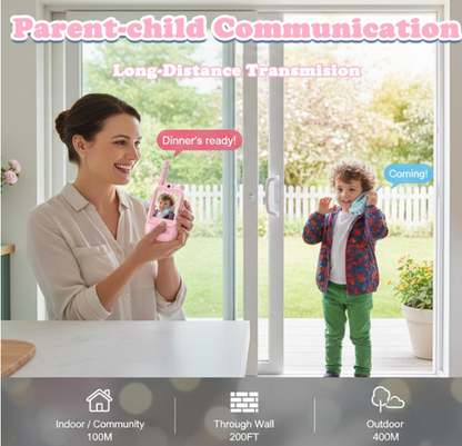 Kids Video Walkie Talkies with Camera (2 Pack) – Real-Time Video Chat, Voice Changer & Rechargeable Long Range , Boys and Girls Ages 3-10